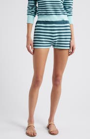 Solid & Striped The Celeste Stripe Cotton Knit Shorts