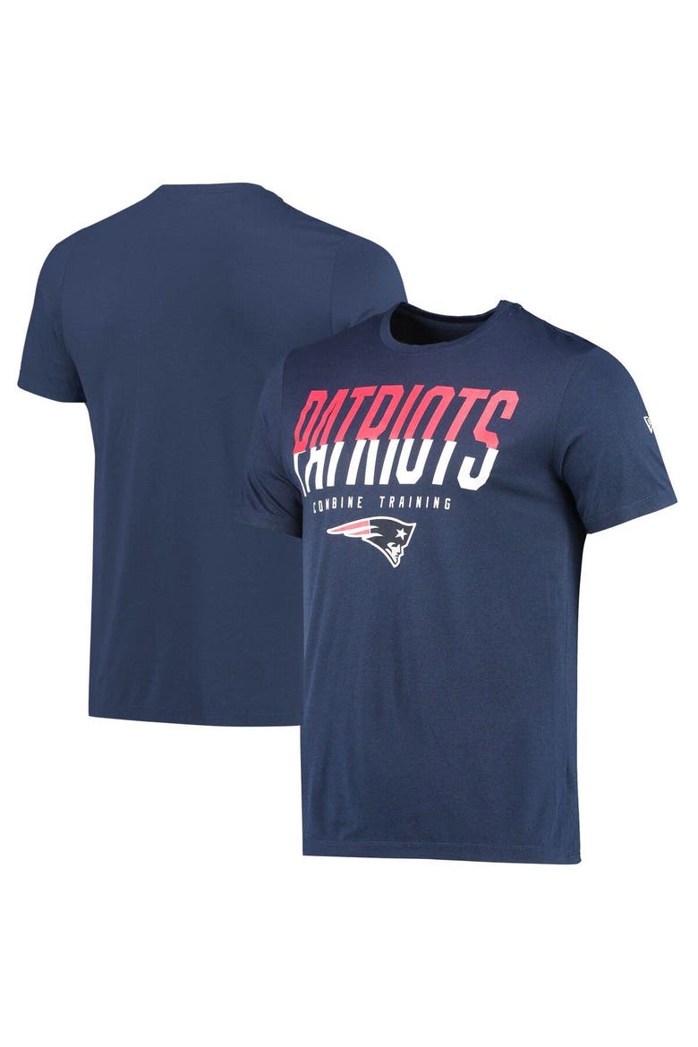 Men's New Era Navy New England Patriots Combine Authentic Big Stage T-Shirt, Main, color, Navy