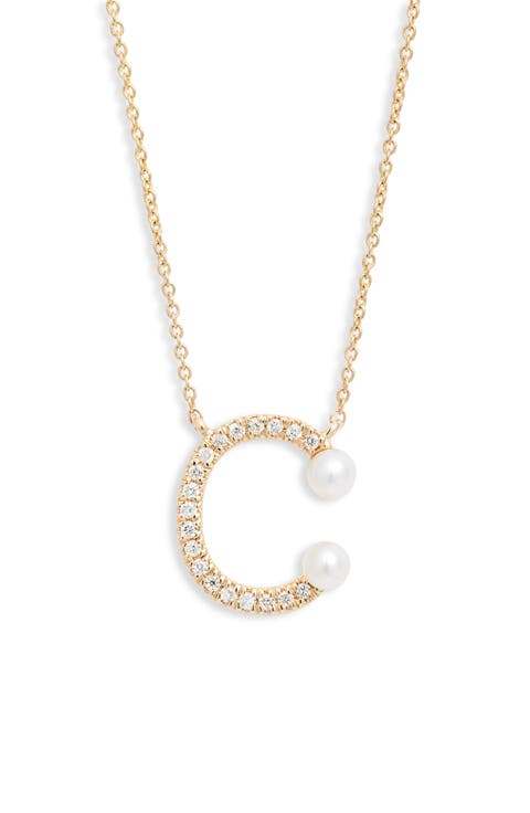 Pearl Ivy Initial Necklace