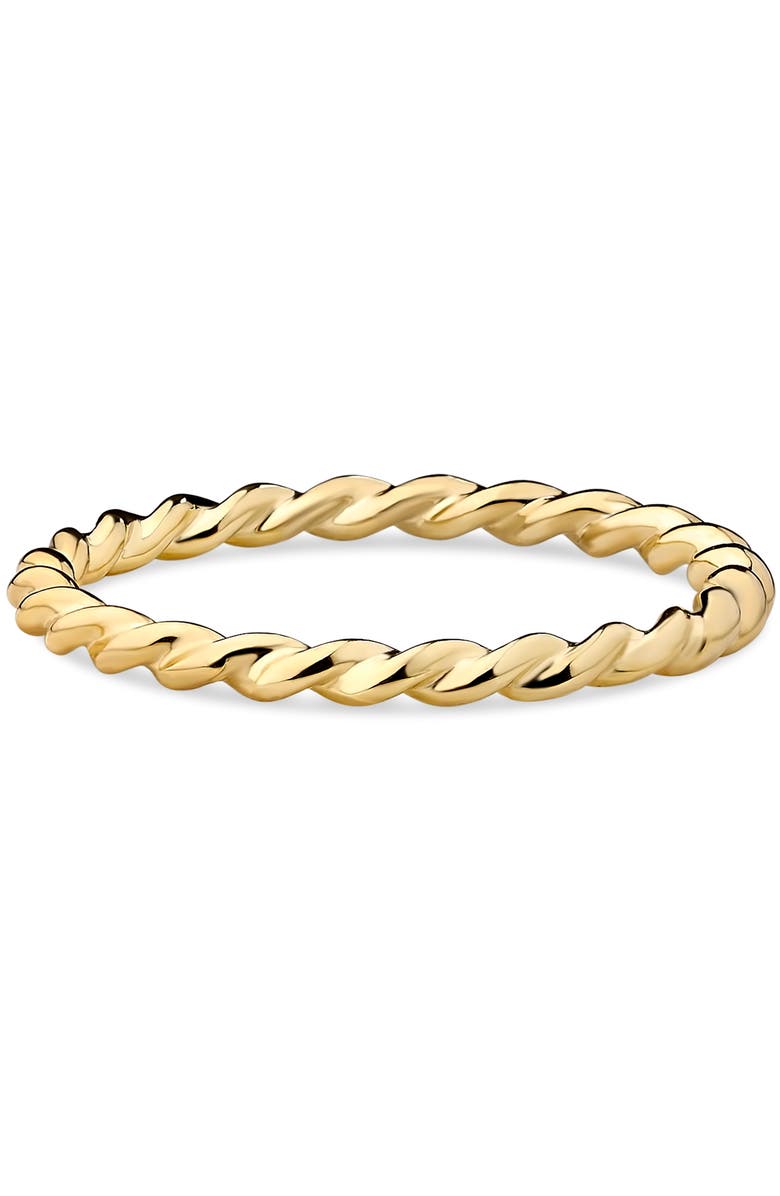 DEVATA Twisted Rope Ring in 14K Gold, 2mm, Main, color, Yellow Gold
