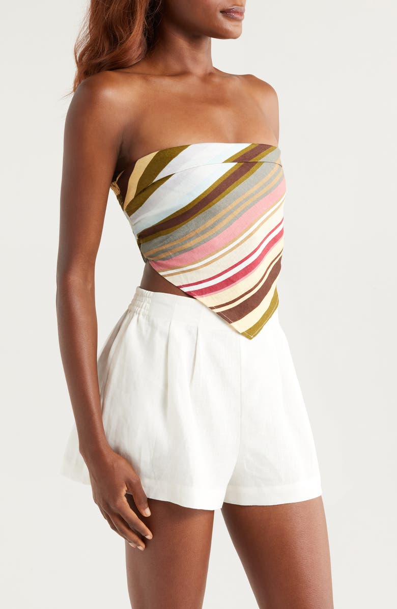 Faithfull the Brand Antibes Strapless Top, Alternate, color, Meleu Stripe - Multi