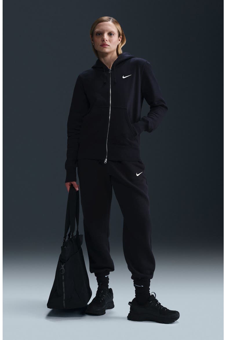 Sportswear Phoenix Fleece Full Zip Hoodie, Alternate, color, BLACK/ SAIL