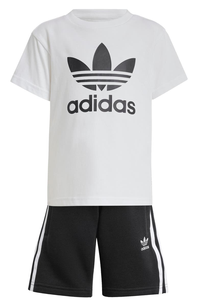 adidas Kids' Adicolor Trefoil T-Shirt & Shorts Set, Alternate, color,