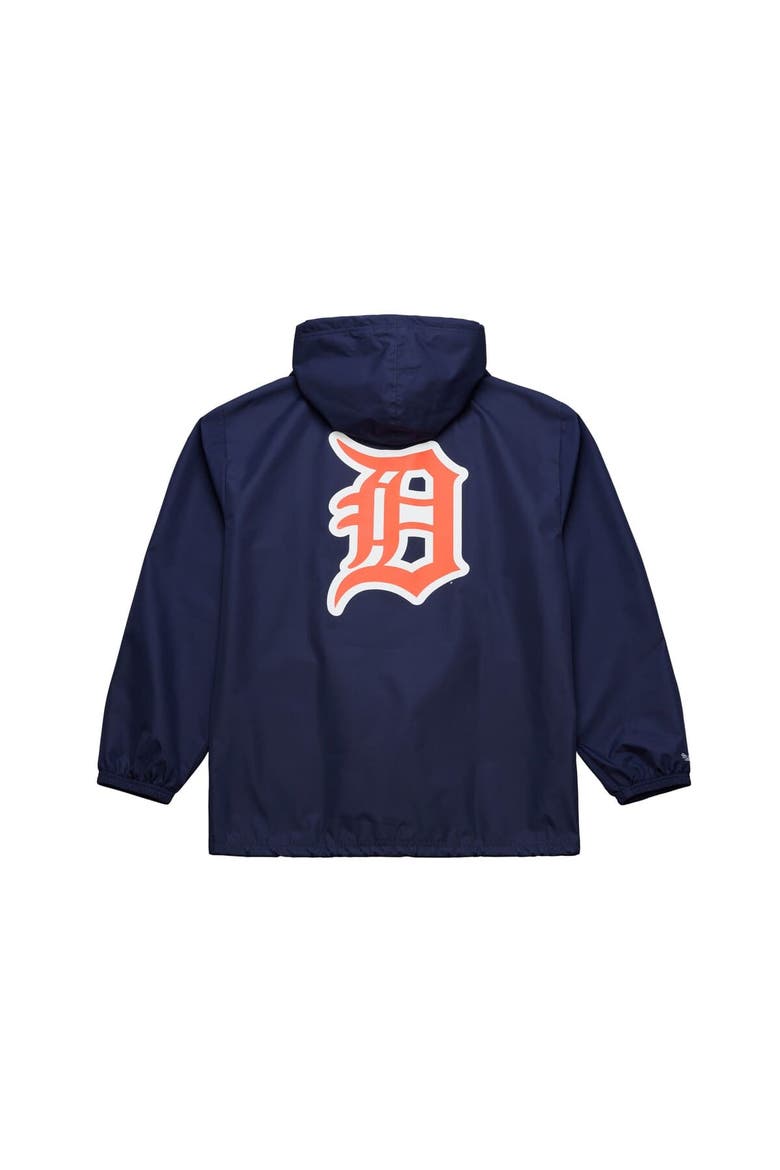 Men's Mitchell & Ness  Navy Detroit Tigers Full-Snap Hooded Coaches Jacket, Alternate, color, Navy