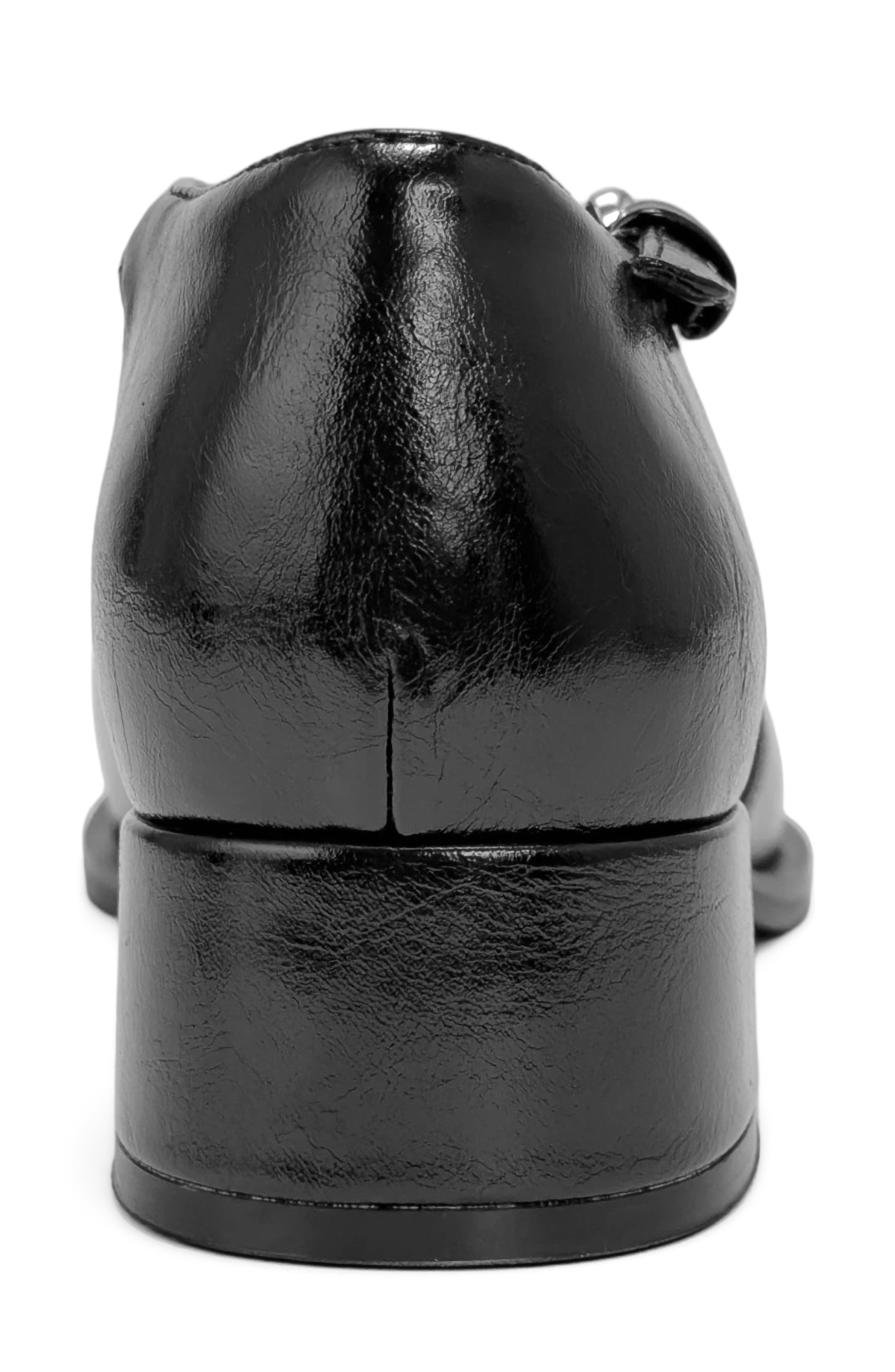 Mona Faux Leather T-Strap Pump, Alternate, color, BLACK