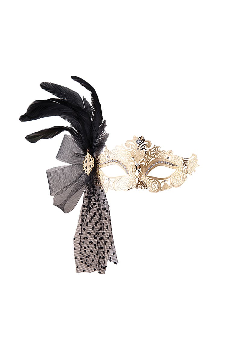 Creole Halloween Mask A/2, Alternate, color, Black