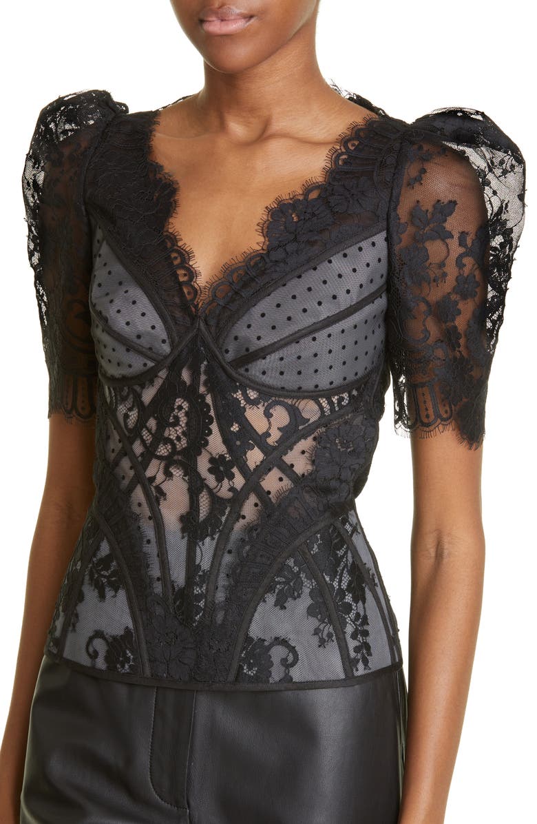 Zimmermann Zimmerman Dancer Lace Puff Sleeve Blouse, Alternate, color, 