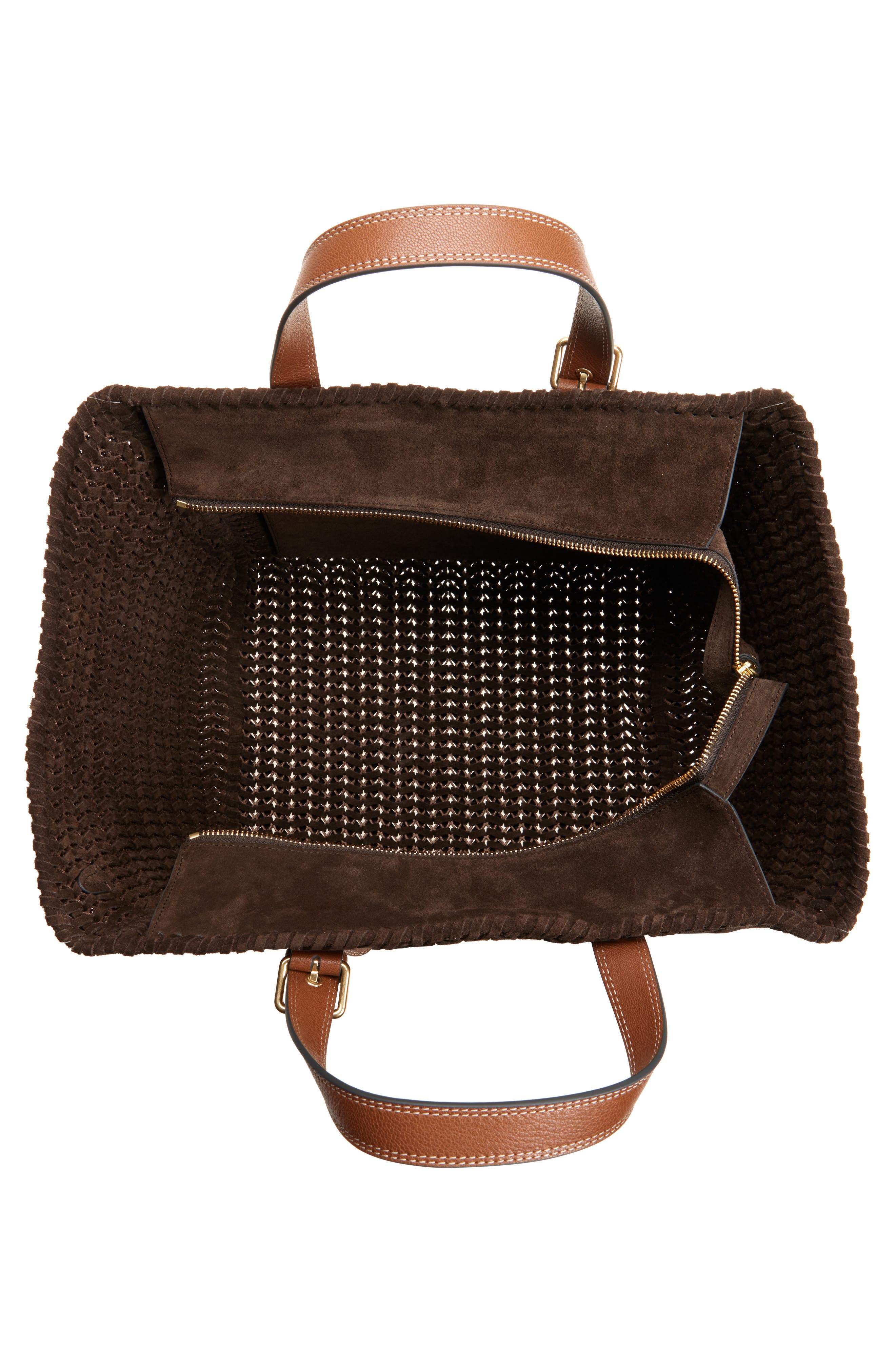 Anya Hindmarch Neeson Square Woven Leather Tote, Alternate, color, 