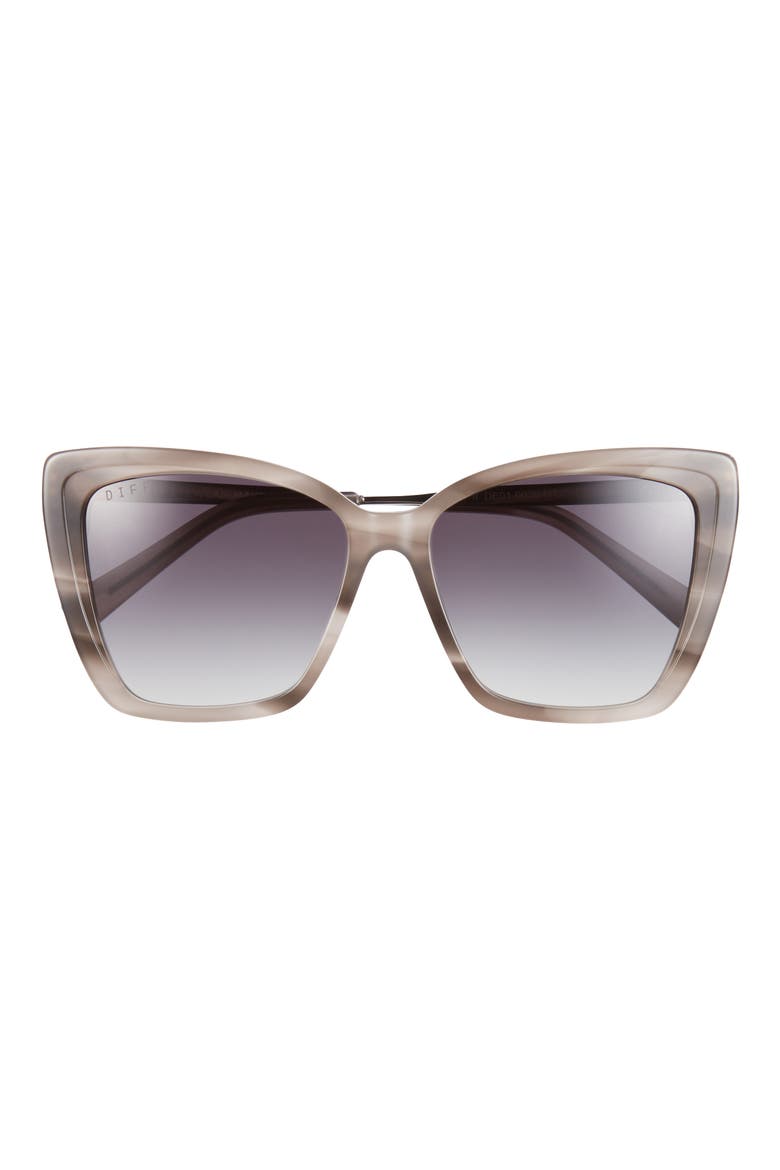 Becky II Cat Eye Sunglasses, Main, color, BLACK