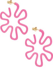 Bea Bongiasca B Mini Two-Tone Flower Hoop Earrings