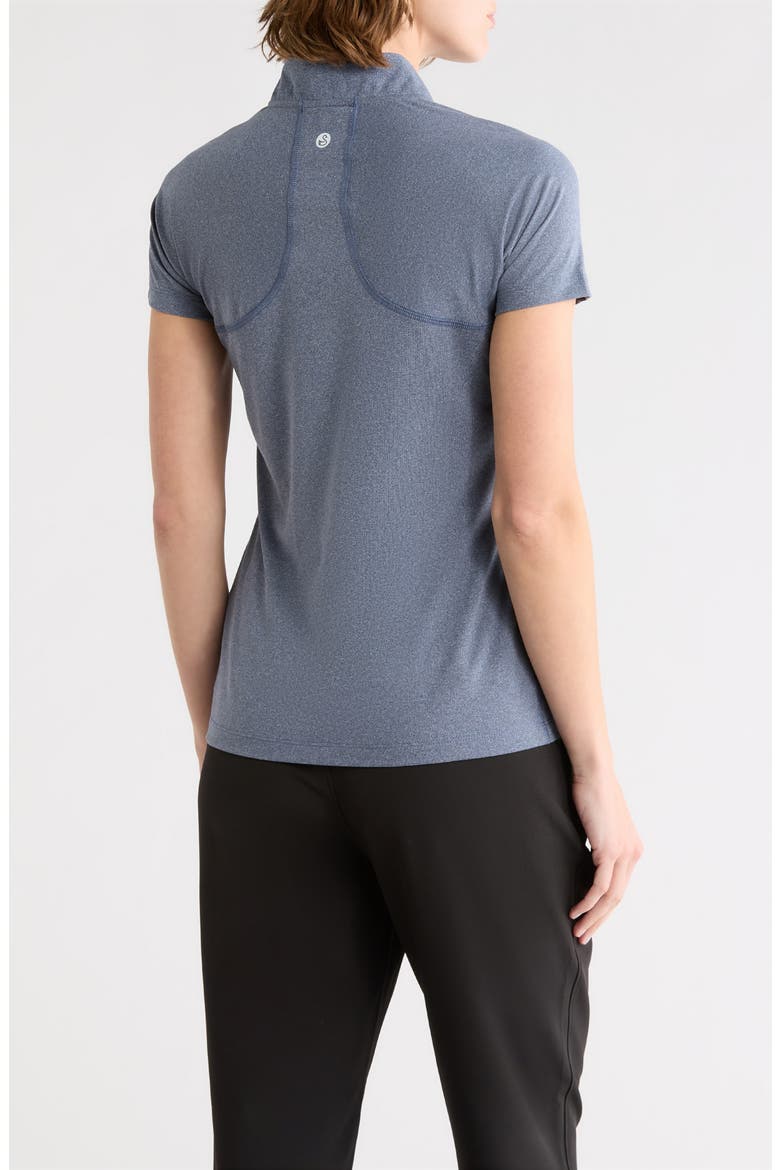 Quinn Half Zip Knit Polo, Alternate, color, NAVY HEATHER