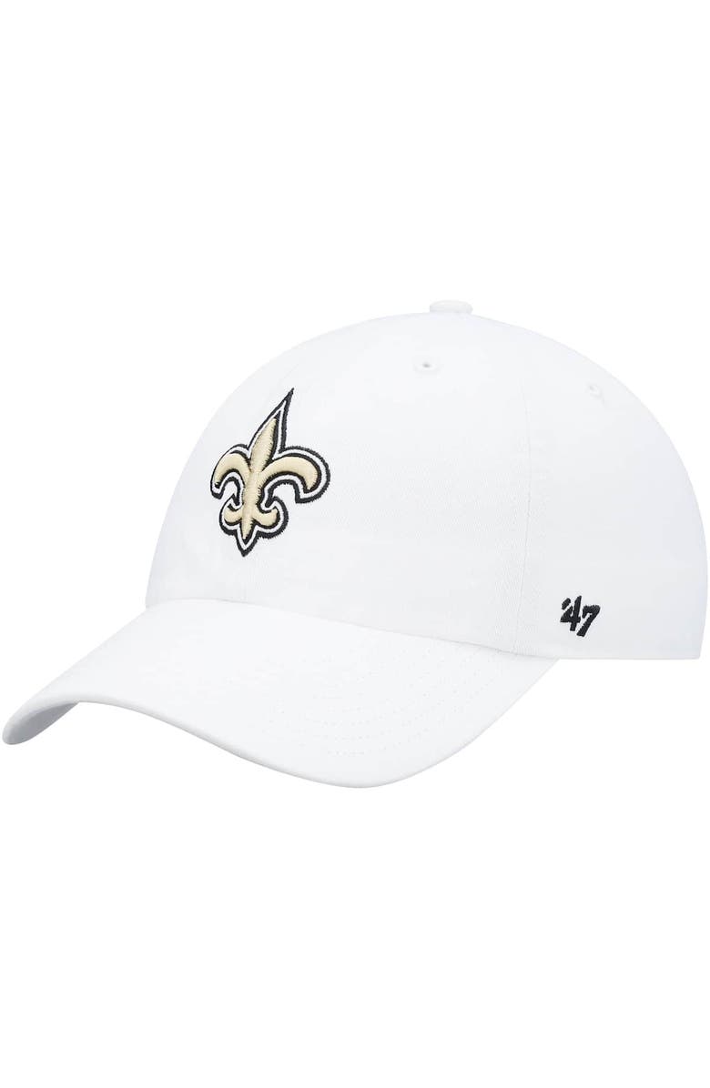 '47 Men's '47 White New Orleans Saints Logo Clean Up Adjustable Hat, Main, color, White