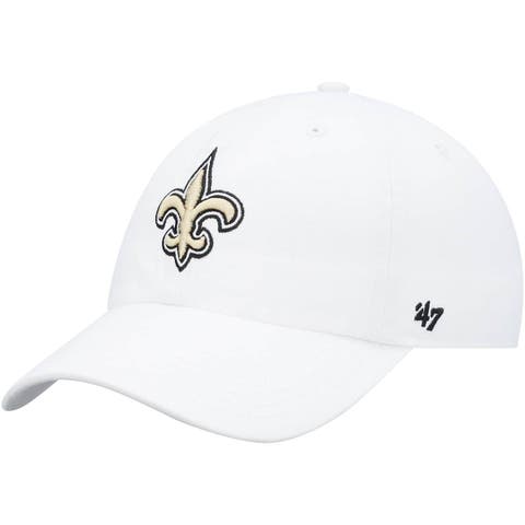 Men's '47 White New Orleans Saints Logo Clean Up Adjustable Hat