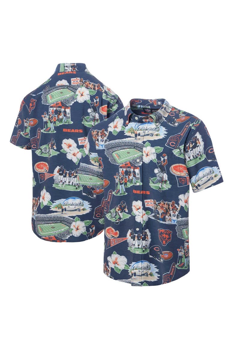 Men's Reyn Spooner Navy Chicago Bears Scenic Button-Down Shirt, Main, color, Navy