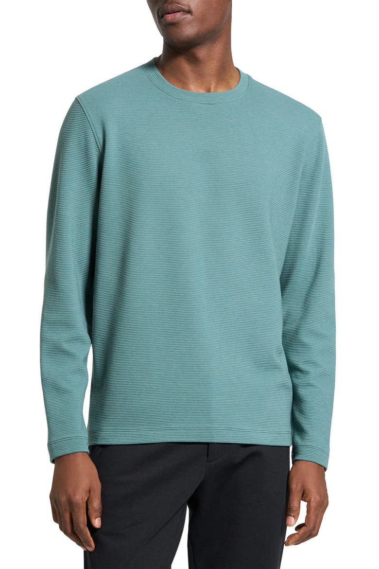 Delroy Textured Long Sleeve T-Shirt, Main, color, FELDSPAR GREEN
