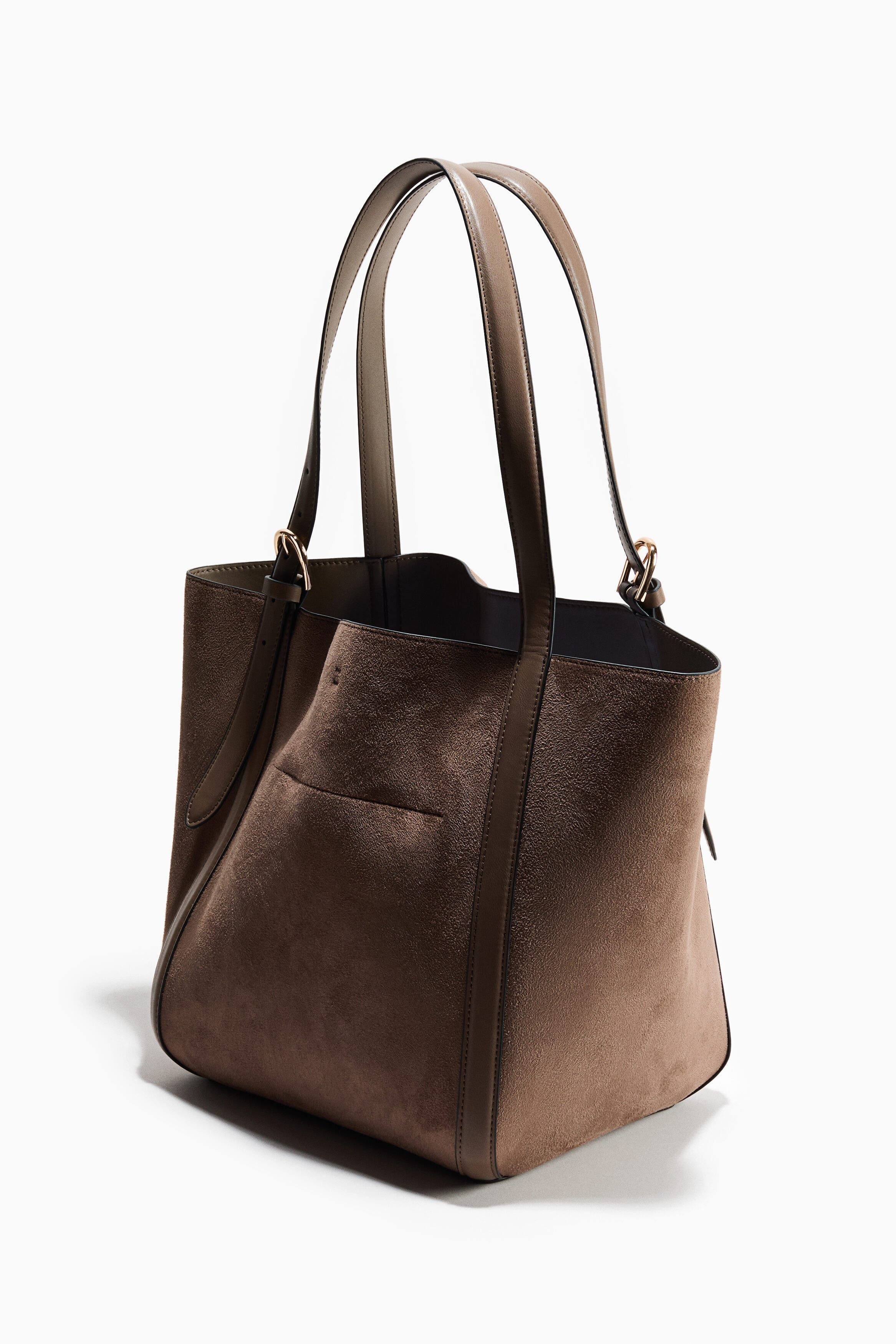 H&M Shopper, Alternate, color, Taupe