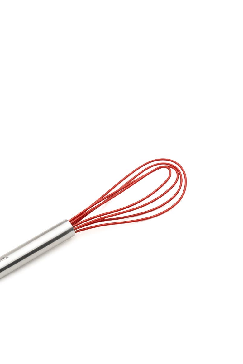 8-Inch Silicone Flat Whisk, Red, Alternate, color, Red