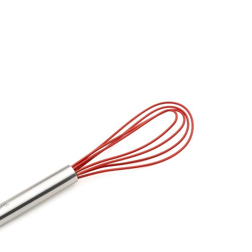 Cuisipro 8 Inch Silicone Flat Whisk, Red In Red
