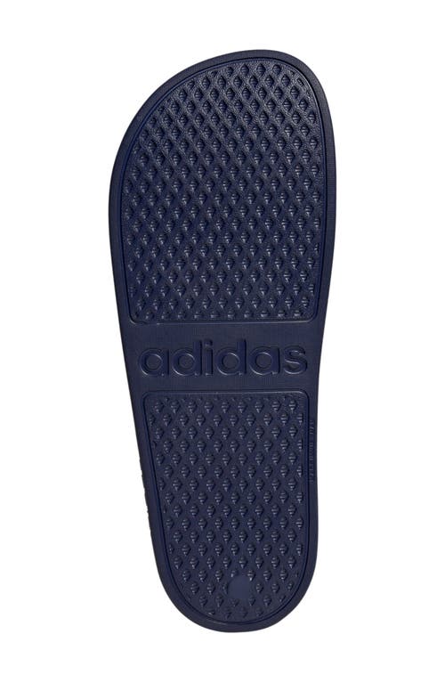 Adidas Originals Adidas Adilette Aqua Slide Sandal In Blue/blue/blue