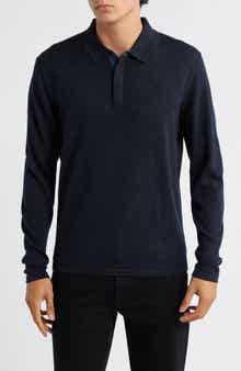 Robert Barakett Thomas Merino Wool Long Sleeve Polo