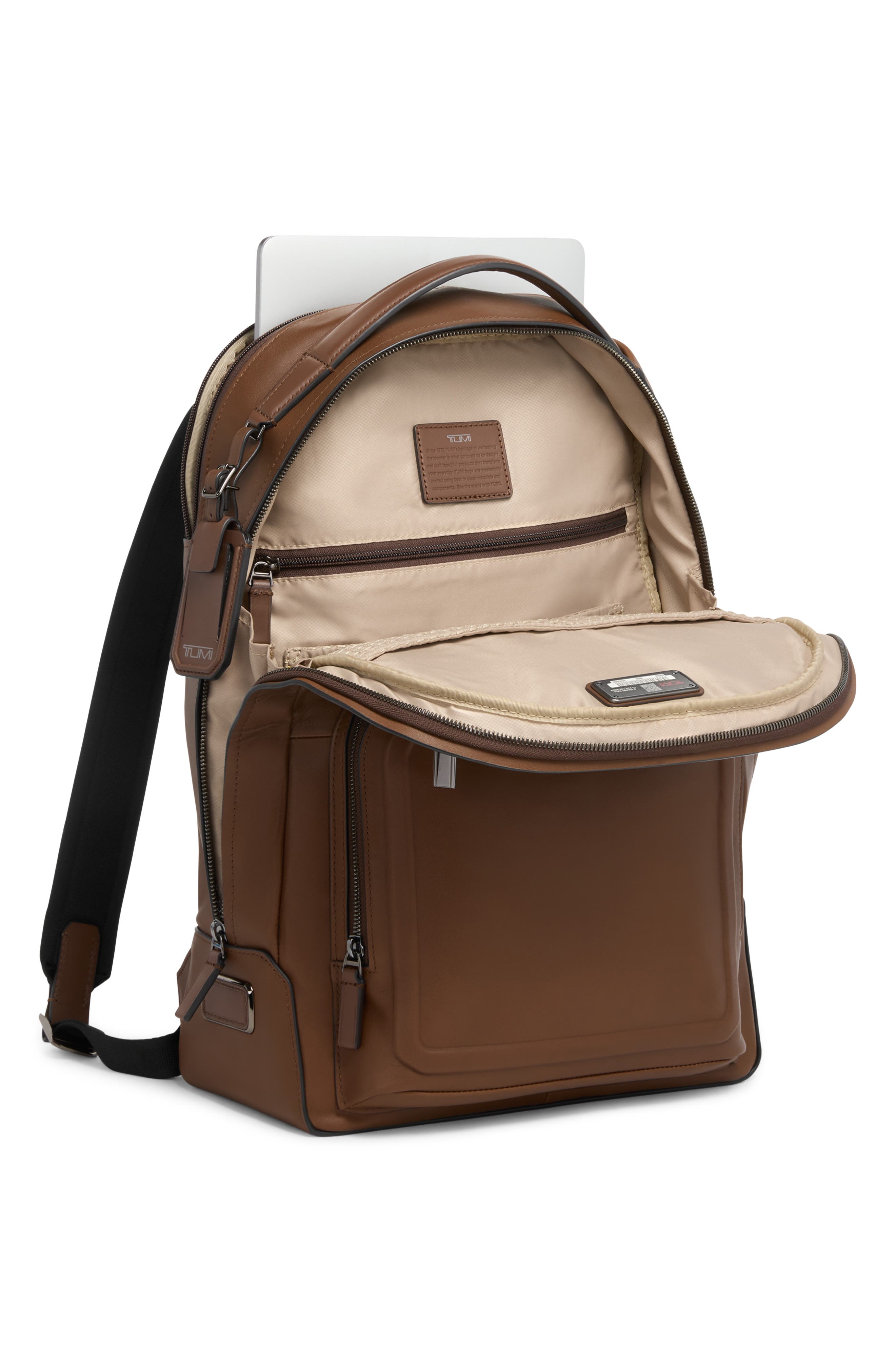 Harrison Warren Leather Backpack, Alternate, color, COGNAC BOMBE
