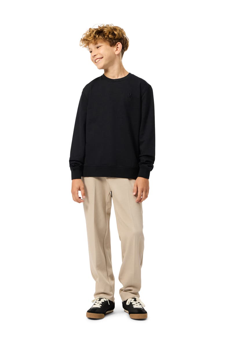 Psycho Bunny Kids' Duke Embroidered Sweatshirt, Alternate, color, Black