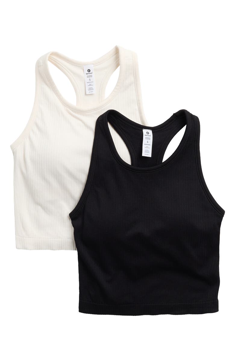 90 DEGREE BY REFLEX Assorted 2-Pack Nicola Racerback Rib Tank Tops, Main, color,