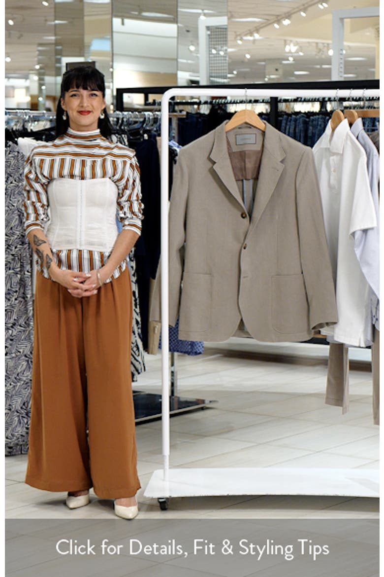 Bruma Trim Fit Tan Linen Sport Coat video