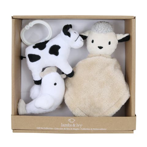 Farm 3-Piece Infant/Baby Plush Toy Gift Set