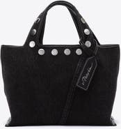 3.1 Phillip Lim Denim Mini Market Tote Bag with Studs