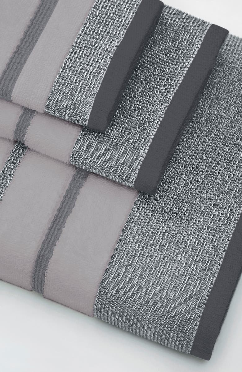 Woven & Weft Decorative 2-Pack Bath Towels, Alternate, color, Light Grey / Mid Grey