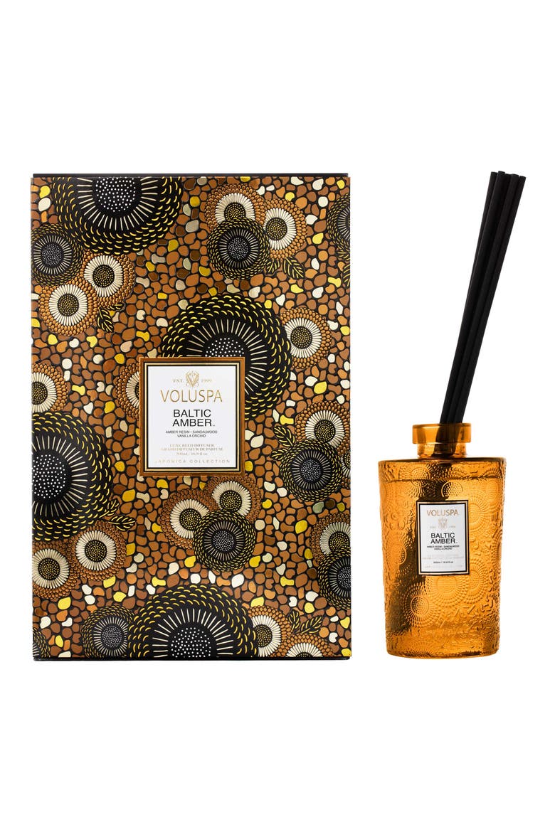 Baltic Amber Luxe Reed Diffuser, Alternate, color, BALTIC AMBER