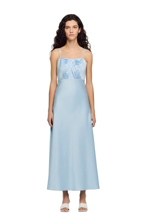 Satin-effect maxi dress