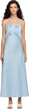 SANDRO Satin-effect maxi dress
