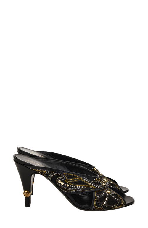 Versace Sandal Mule In Black