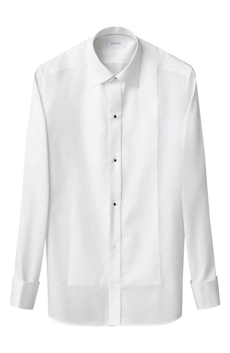 Eton Contemporary Fit Bib Tuxedo Shirt, Alternate, color, White
