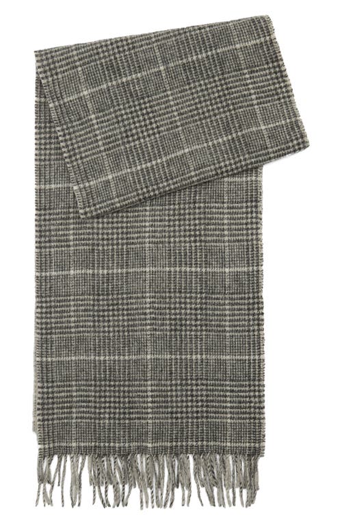 Barbour Noelle Check Wool Scarf In Gray