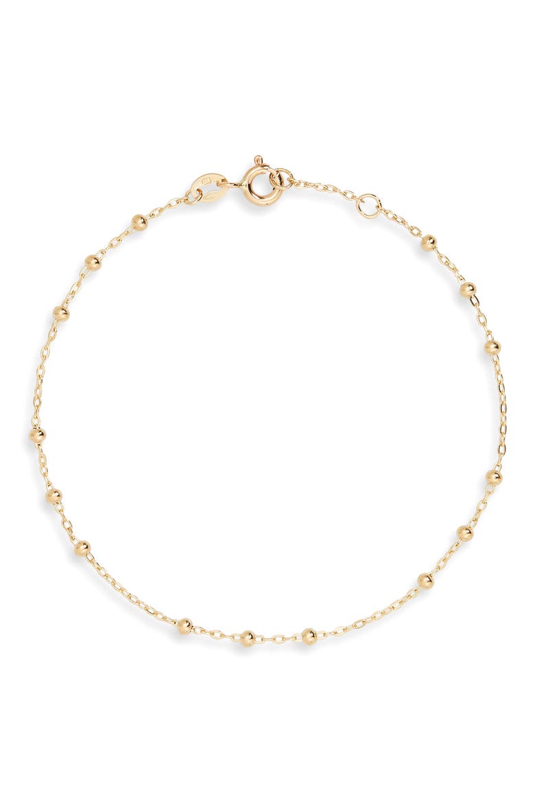 Mykonos 14K Gold Station Bracelet (Nordstrom Exclusive), Main, color, 14K YELLOW GOLD