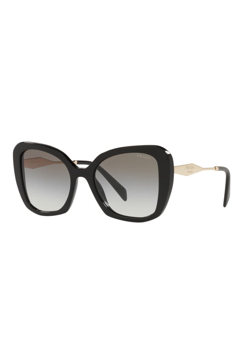 54mm Cat Eye Sunglasses, Alternate, color, BLACK/ GREY GRADIENT