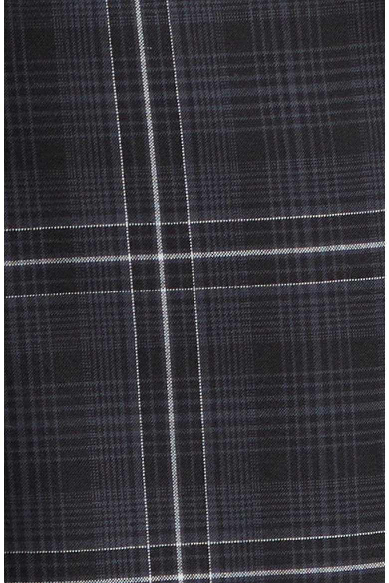 Plaid Wool Backstrap Pants, Alternate, color, BLACK