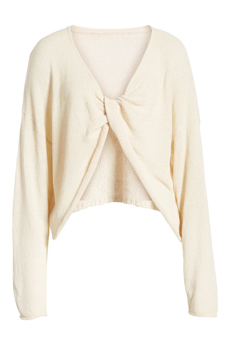 Chriselle Lim Sabine Front/Back Sweater, Alternate, color, NATURAL