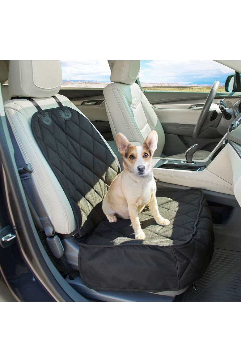 'Jespet & Goopaws Quilted Pet Front Car Seat Cover Black, Alternate, color, Multicolored