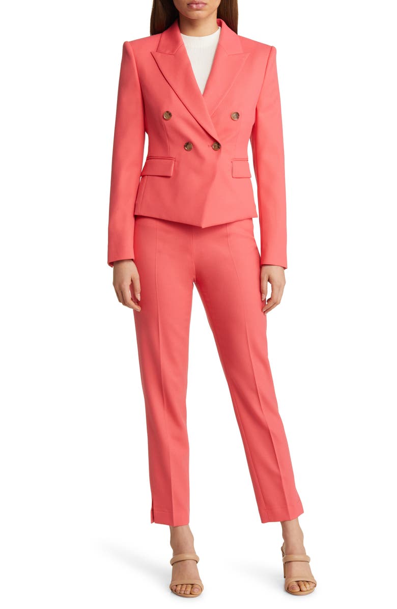 BOSS Feskies Funnel Neck Sleeveless Rib Sweater, Alternate, color, Soft Cream