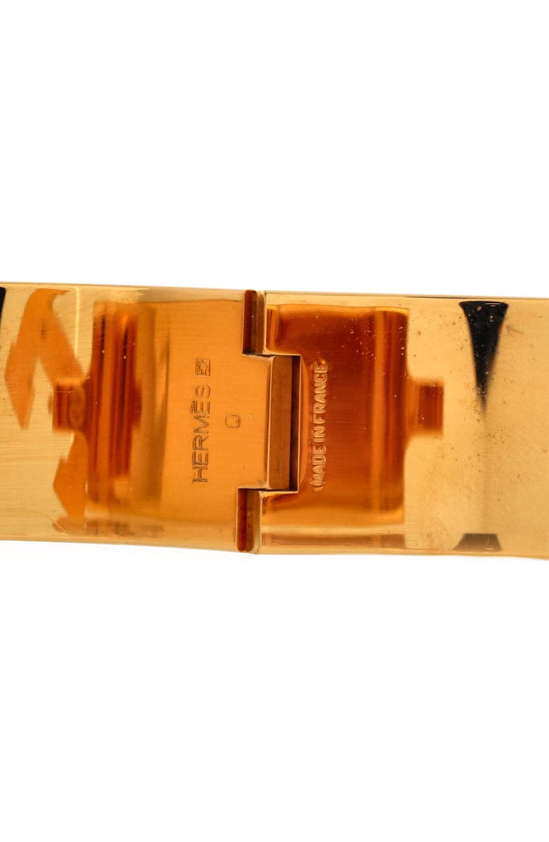 Pre-Owned Hermes Clic H Bracelet Enamel Wide, Alternate, color, Blue