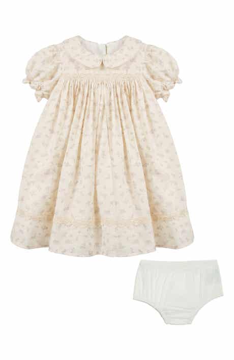 Melissa Floral Puff Sleeve Dress & Bloomers Set