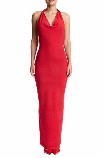 Naked Wardrobe Halter Neck Knit Maxi Dress