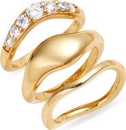 Nordstrom Set of 3 Sculpted Rings