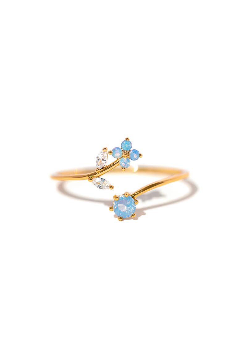 Wandering Blossom Adjustable Ring, Main, color, GOLD