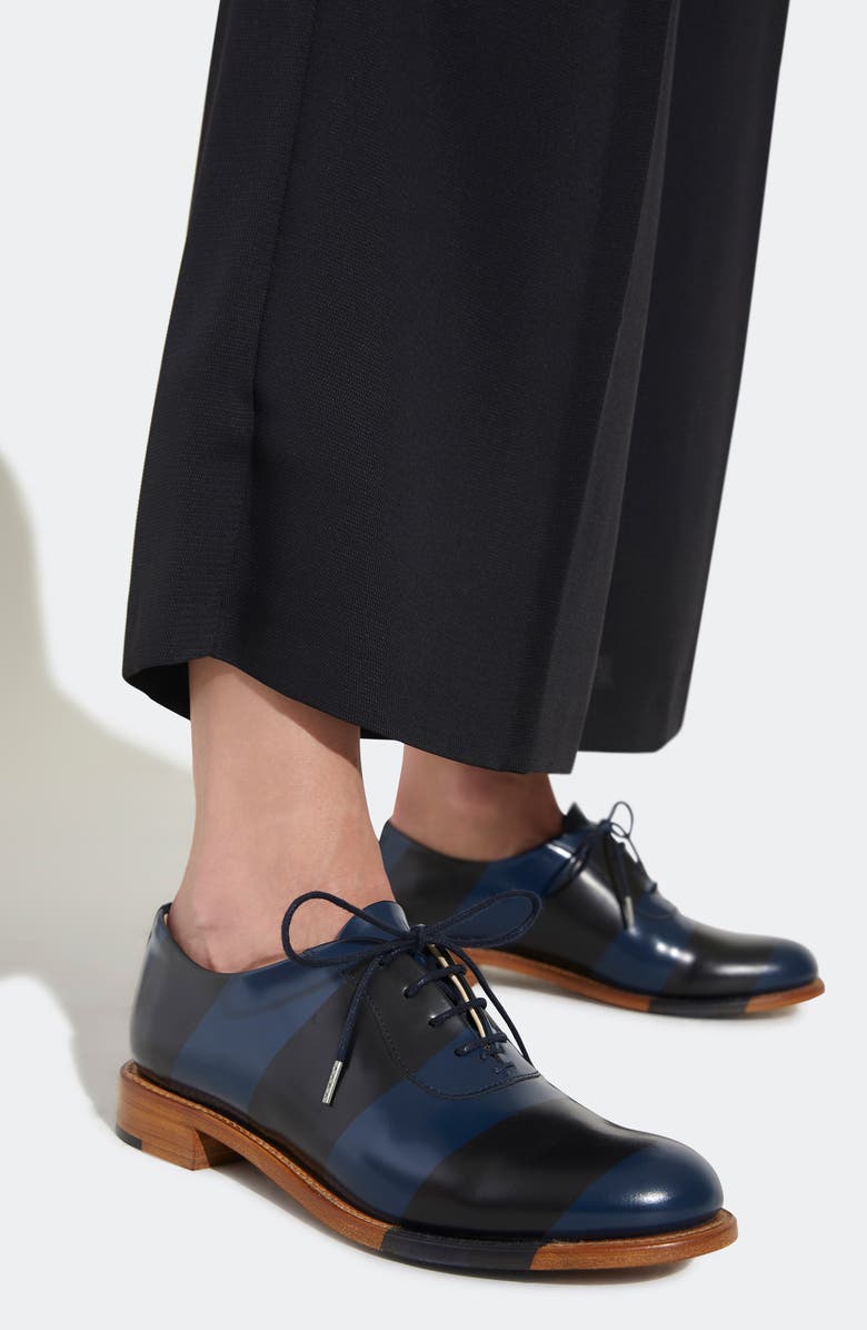 The Office of Angela Scott Mr. Smith Stripe Oxford, Alternate, color, Ocean