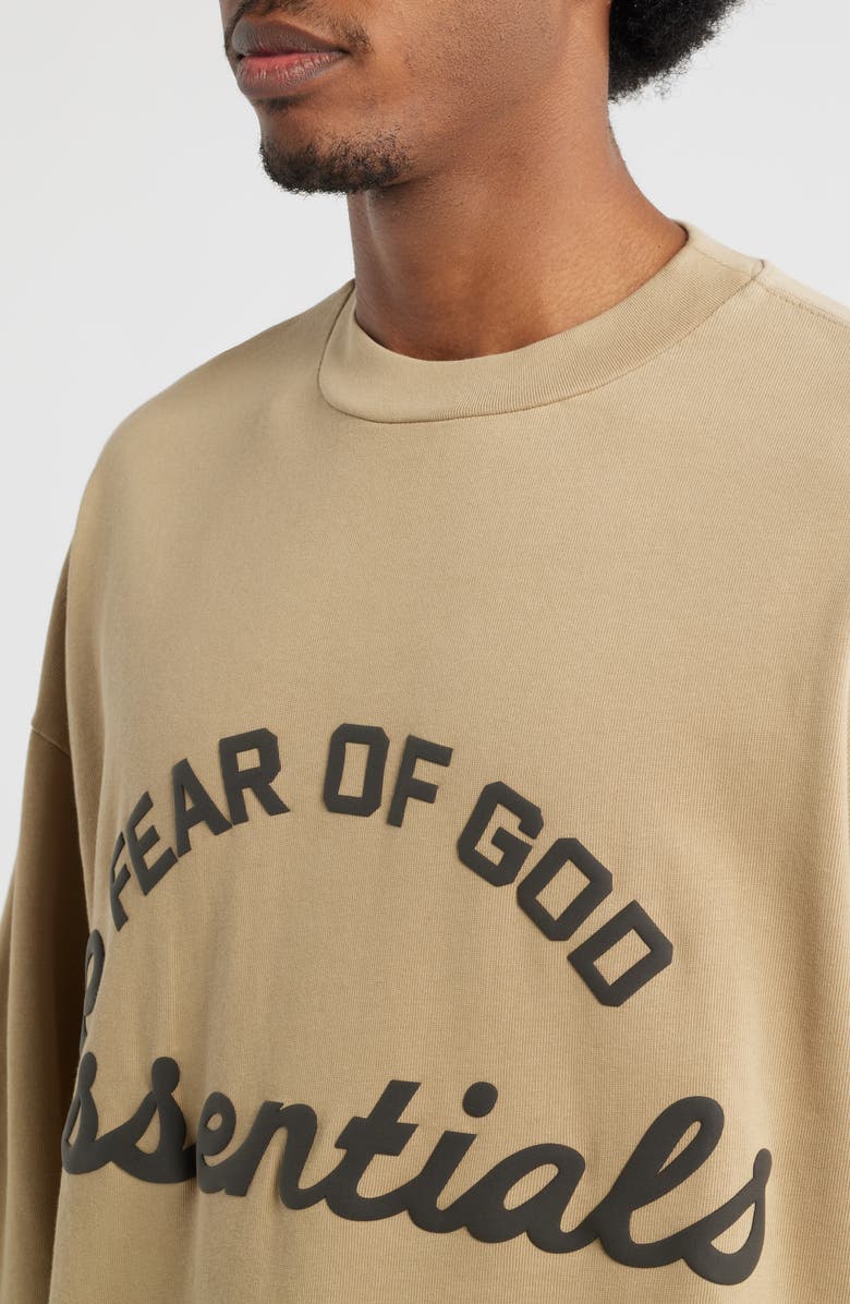 Fear of God Essentials Training '90s Long Sleeve Logo Graphic T-Shirt, Alternate, color, Faded Dune